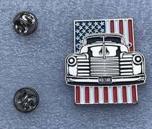 Load image into Gallery viewer, MADE IN THE USA limited edition enamel pin and die-cut sticker set