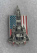 Load image into Gallery viewer, FAST AS HELL limited edition enamel pin and die-cut sticker set