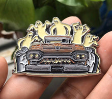 Load image into Gallery viewer, HAUNTED PUMPKIN limited edition pin and sticker set