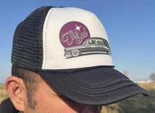 Load image into Gallery viewer, THE END snap-back trucker cap (black and white)