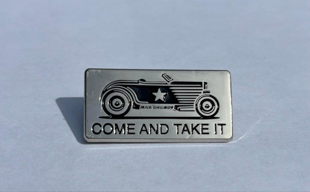 COME AND TAKE IT limited edition enamel pin and sticker set