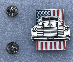 MADE IN THE USA limited edition enamel pin and die-cut sticker set