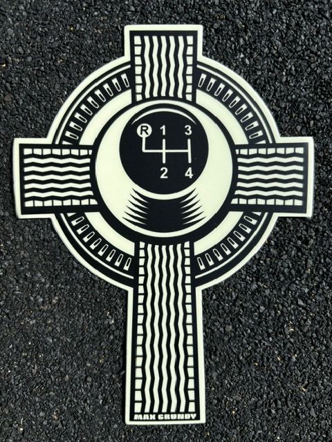CELTIC CROSS vinyl die-cut sticker – Max Grundy Design