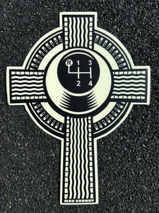 CELTIC CROSS limited edition enamel pin and sticker set