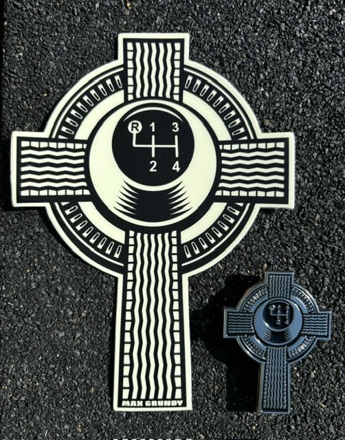 CELTIC CROSS limited edition enamel pin and sticker set