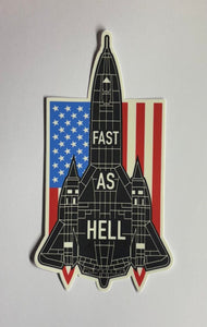 FAST AS HELL limited edition enamel pin and die-cut sticker set