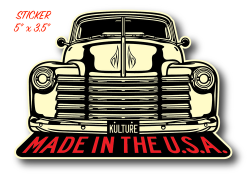 MADE IN THE USA vinyl die-cut sticker