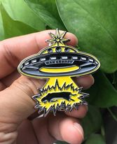 Load image into Gallery viewer, UFO ABDUCTION limited edition enamel pin