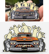 Load image into Gallery viewer, HAUNTED PUMPKIN limited edition pin and sticker set