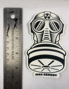 SMALL GASMASK die-cut sticker