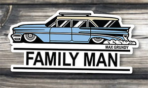 FAMILY MAN die-cut sticker